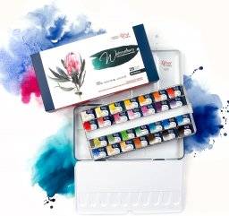 Aquarelset 28 nap botanical | Rosa studio