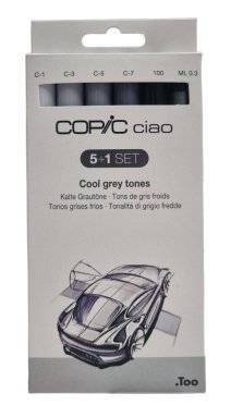 Ciao 5 + 1 set cool grey tones | Copic