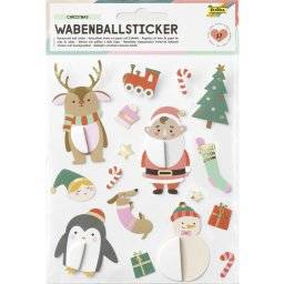 Kerststickers honingraat 18404 | Folia