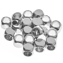 Ponii beads silver cubes 600227 | Rico design