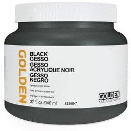 3560 black gesso 946ml | Golden 