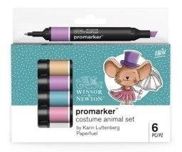 Promarkerset 6st costume animal | Winsor & newton