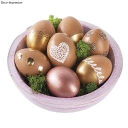 5 plastic eieren bruin | Rayher