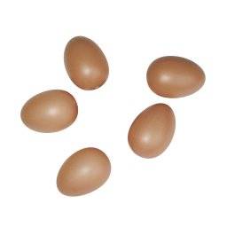 5 plastic eieren bruin | Rayher