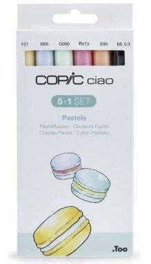 Ciao 5 + 1 set pastel colours | Copic