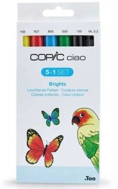 Ciao 5 + 1 set bright colours | Copic