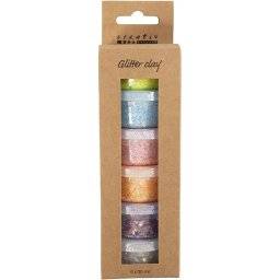 Glitter clay set pastel 78745