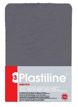 Plastiline grijs 750 gram