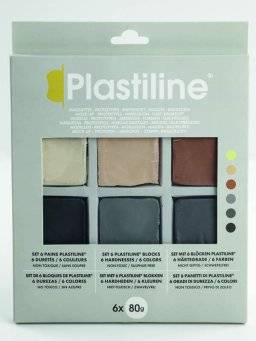 Plastiline assortiment 6x80 gram