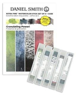 Watercolor stick set granulation | Daniel smith