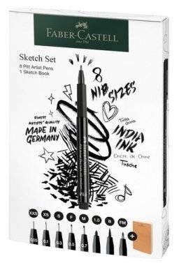 Sketch set 8 pens + book 267102 | Faber castell