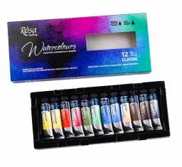 Watercolour tube 10ml set 12 | Rosa