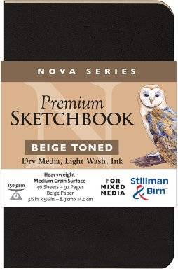 Sketchbook nova beige 9x14cm | Stillman & birn 