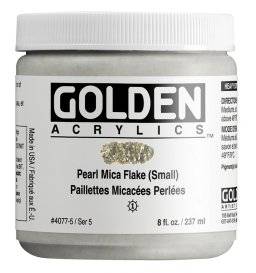 Pearl mica flakes small 237ml | Golden