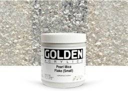 Pearl mica flakes small 237ml | Golden