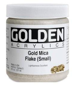 Gold mica flakes (small) 237ml | Golden 