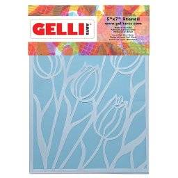 Stencil tulpen 5x7 | Gelli arts