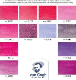 Gogh pocketbox 12 pink & violets | Talens