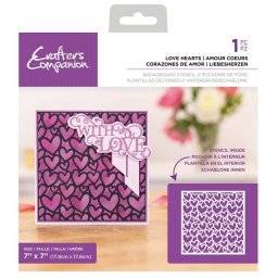 Sjabloon love hearts | Crafters companion