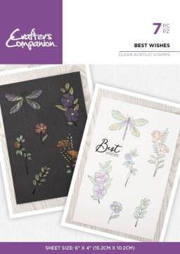 Clearstamp best wishes | Crafters companion