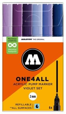 Markerset 2mm 6dlg violet set | Molotow