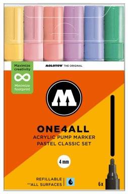 Markerset 4mm 6dlg pastel clasic | Molotow 