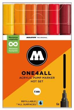 Markerset 4mm 6dlg hot set | Molotow