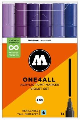 Markerset 4mm 6dlg violet set | Molotow