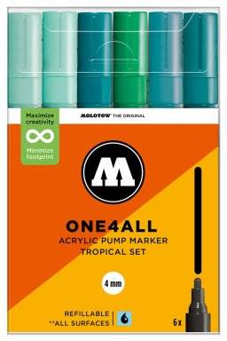 Markerset 4mm 6dlg tropical set | Molotow