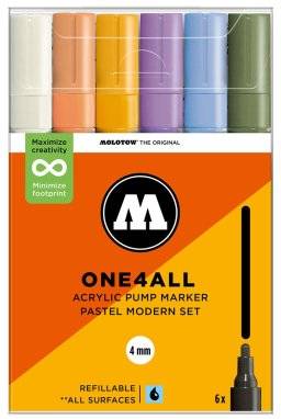 Markerset 4mm 6dlg pastel modern | Molotow