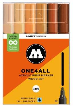 Markerset 4mm 6dlg wood set | Molotow