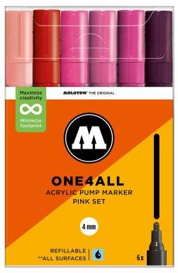 Markerset 4mm 6dlg pink set | Molotow