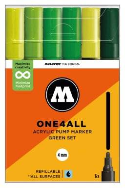 Markerset 4mm 6dlg green set | Molotow