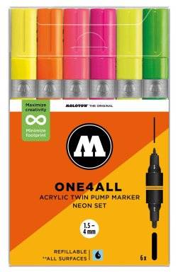 Twinmarkerset 6dlg neon set | Molotow