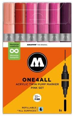 Twinmarkerset 6dlg pink set | Molotow