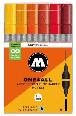 Twinmarkerset 6dlg hot set | Molotow 