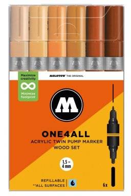 Twinmarkerset 6dlg wood set | Molotow