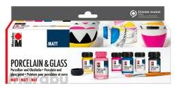 Porcelain&glass paint set matt | Marabu 