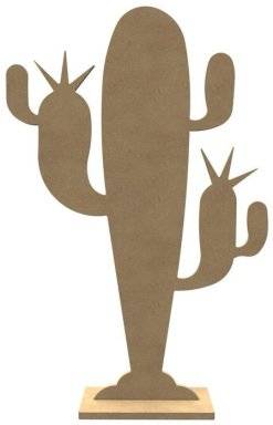 MDF cactus met voet 38cm 7349 | Gomille