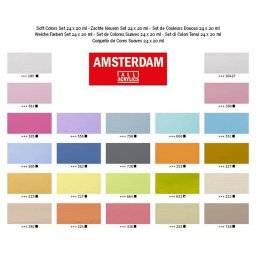 Amsterdam 24x20ml soft colors | Talens