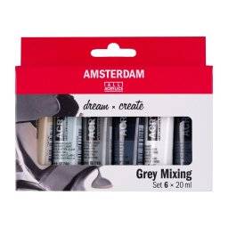 Amsterdam acryl 6x20ml grey mix | Talens