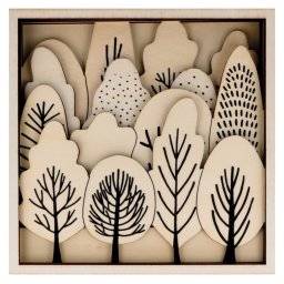 Houten 3D lijst bomen 14004200 | Artemio