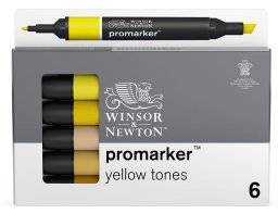 Promarkerset 6 st yellow tones | Winsor & newton