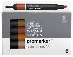 Promarkerset 6st skin tones 2 | Winsor & newton