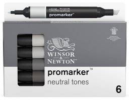 Promarkerset 6st neutral tones | Winsor & newton