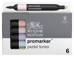 Promarkerset 6st pastel tones | Winsor & newton