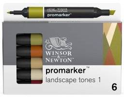 Promarkerset 6st landscape 1 | Winsor & newton