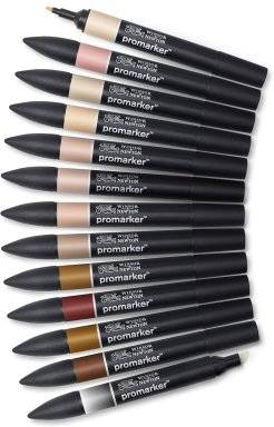 Promarkerset 12+1 skin tones | Winsor & newton