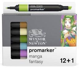 Promarkerset 12+1 manga fantasy | Winsor & newton