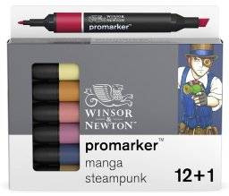 Promarkerset 12+1 manga steam | Winsor & newton